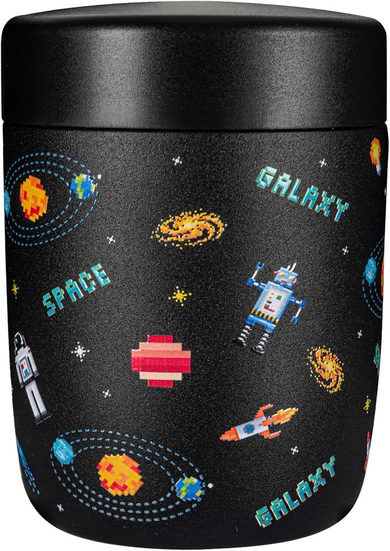 Charcy 9oz Stainless Steel Vacuum Insulated Kids Food Jar - Soup Thermo for Hot & Cold Food - Gray Astronaut - Image 1